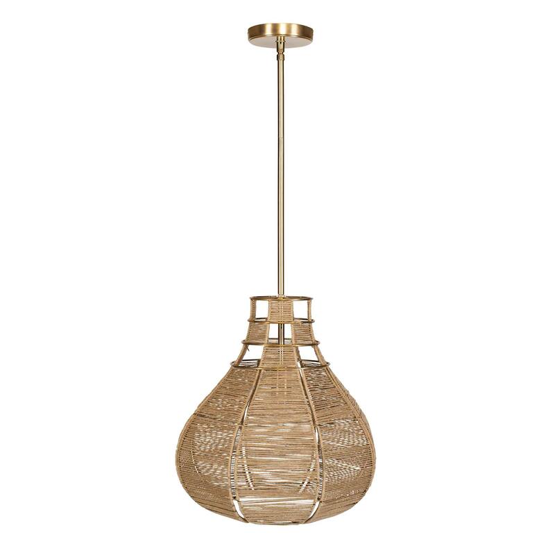 Uttermost 21626 Hestia 16" Wide Pendant with Natural Rope Shade