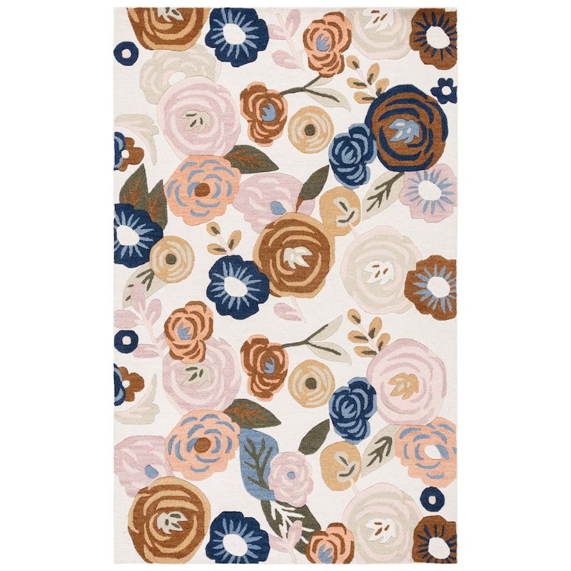 SAFAVIEH Handmade Chelsea Sprig French Country Floral Wool Rug
