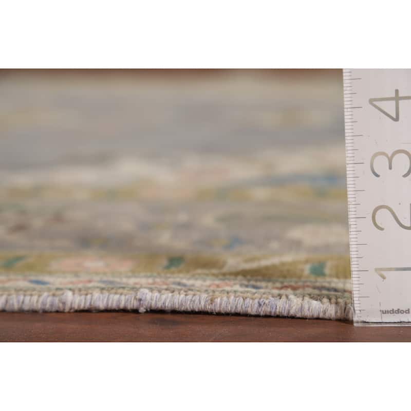 Gray Tabriz Vintage Persian Area Rug Hand-Knotted Wool Carpet - 6'6" x 9'8"