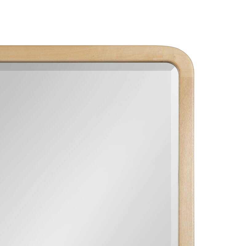 Kate and Laurel McLean Wood Radius Rectangle Wall Mirror