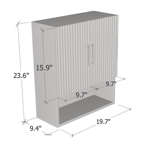 Meble Furniture Madera 07 Over the Toilet Cabinet (20"W x 24"H) - Modern Matte Finish Bathroom Storage