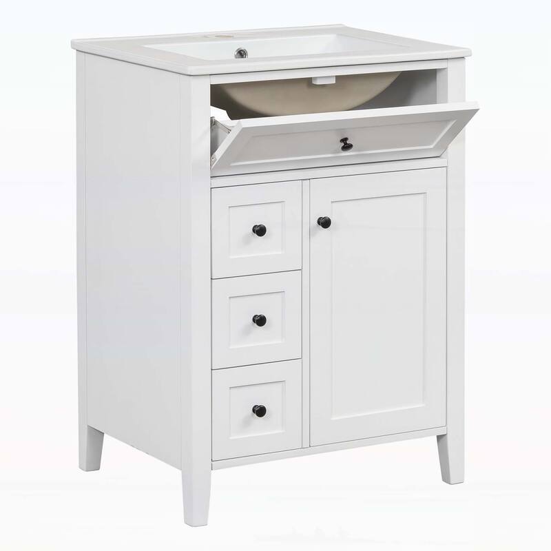 Freestanding Vanity Set with 3 Drawers,Adjustable Shelf