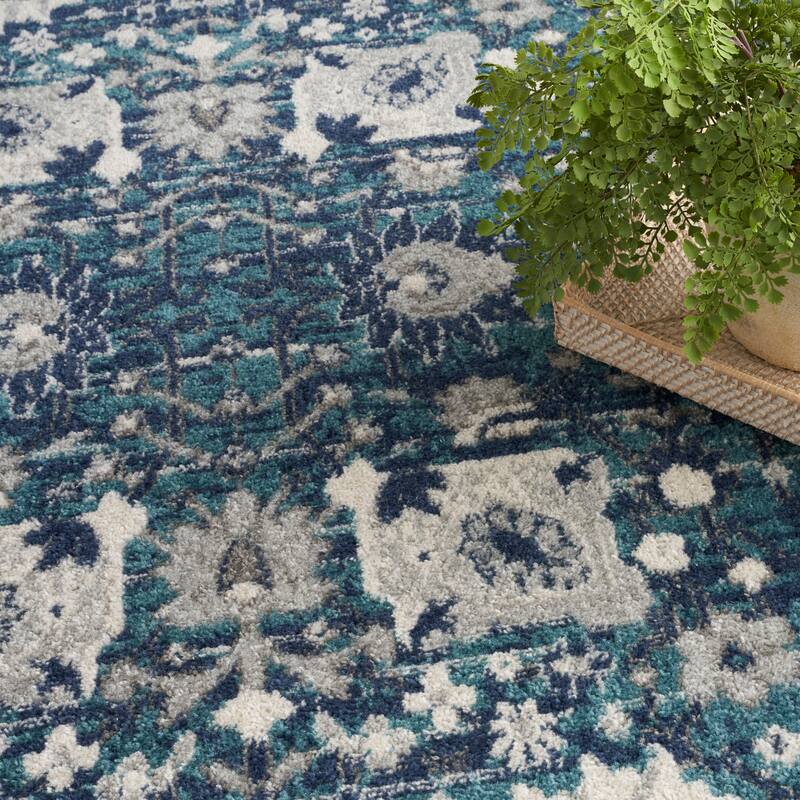 Nourison Passion Boho French Country Floral Area Rug.