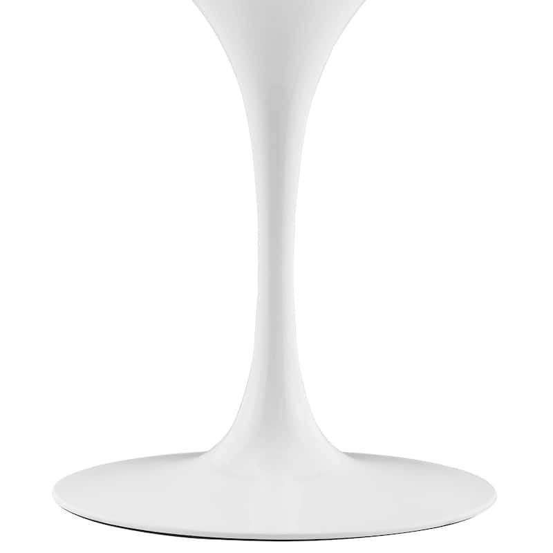 Lippa 54" Round Artificial Marble Dining Table - Black