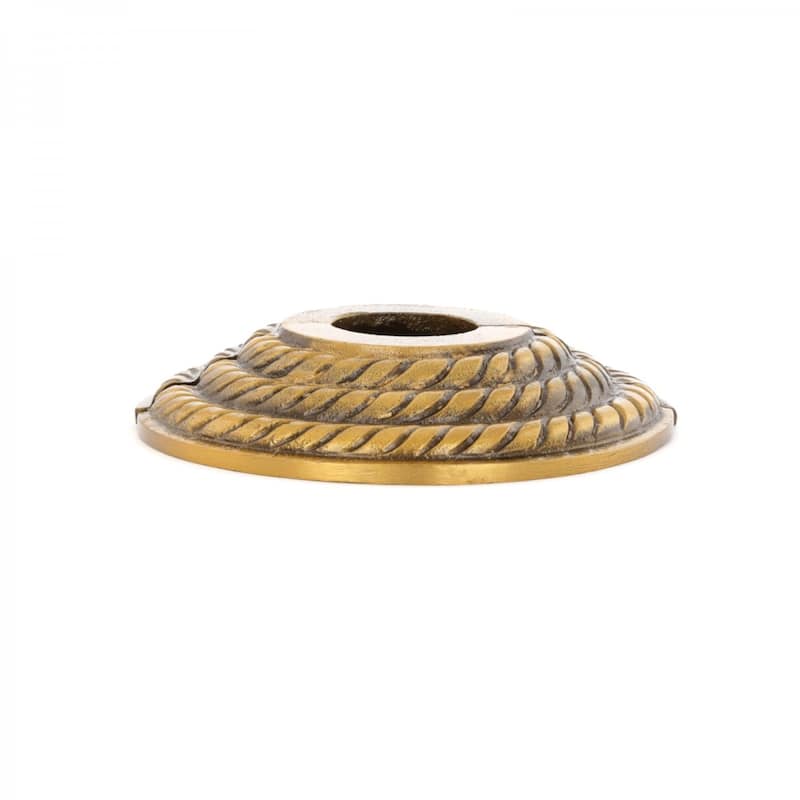 Gold Finish Radiator Flange Triple Roped 1/2" (IPS) pipe flange: 7/8" ID; 3-1/8" OD Renovators Supply