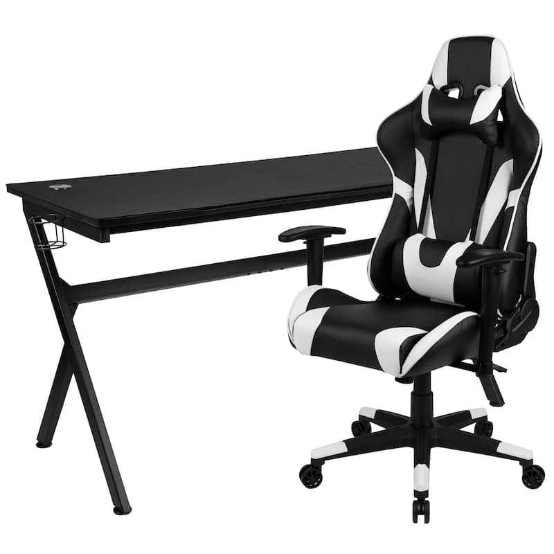 Gaming Desk Bundle - Cup/Headset Holder/Mouse Pad Top
