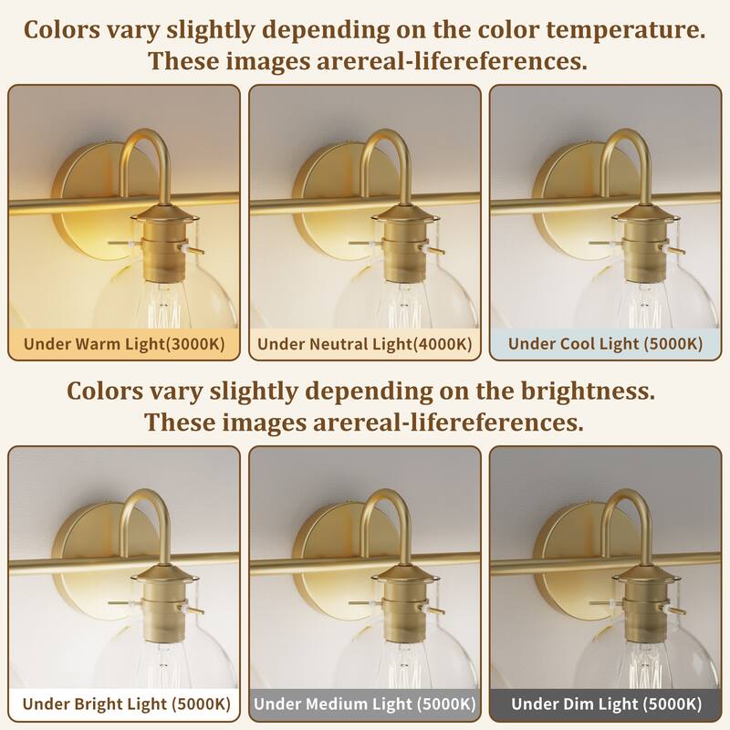 Modern Vanity Light with Clear Glass Globes in 2/3/4 Lights