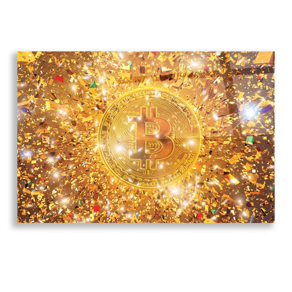 Epic Art 'Bitcoin Gilt', Acrylic Glass Wall Art