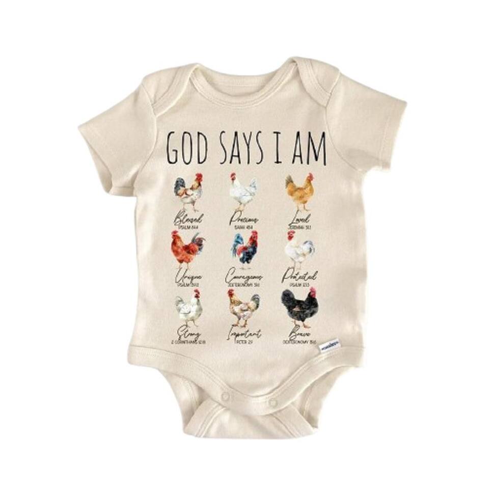 Chicken Religious God - Baby Boy Girl Clothes Infant Bodysuit Funny Cute Newborn