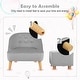 preview thumbnail 11 of 16, Costway Kids Sofa Chair w/ Ottoman Toddler Single Sofa Velvet - 20'' x 20'' x 19.5''