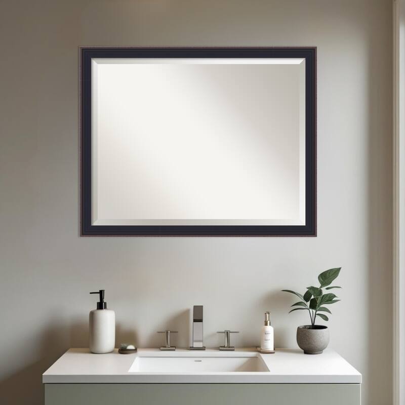 Havana Black Bronze Beveled Framed Bathroom Vanity Wall Mirror - Havana Black Bronze