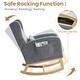 preview thumbnail 29 of 28, Reclining Glider Rocking Chair with Extendable Footrest, High Backrest & Side Storage Pocket