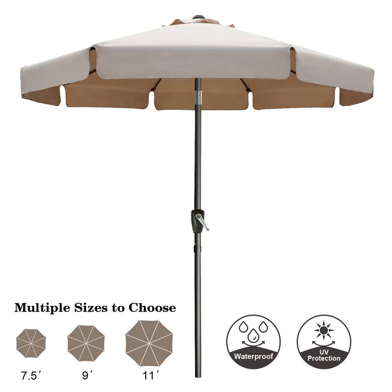 ABCCANOPY 10FT Outdoor Table Market Umbrella Tilt and Crank for Garden