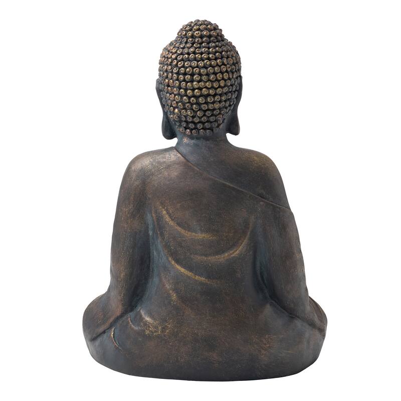 Glitzhome Zen-Style MgO Meditating Garden Buddha Statues Monk Sculpture Indoor Outdoor