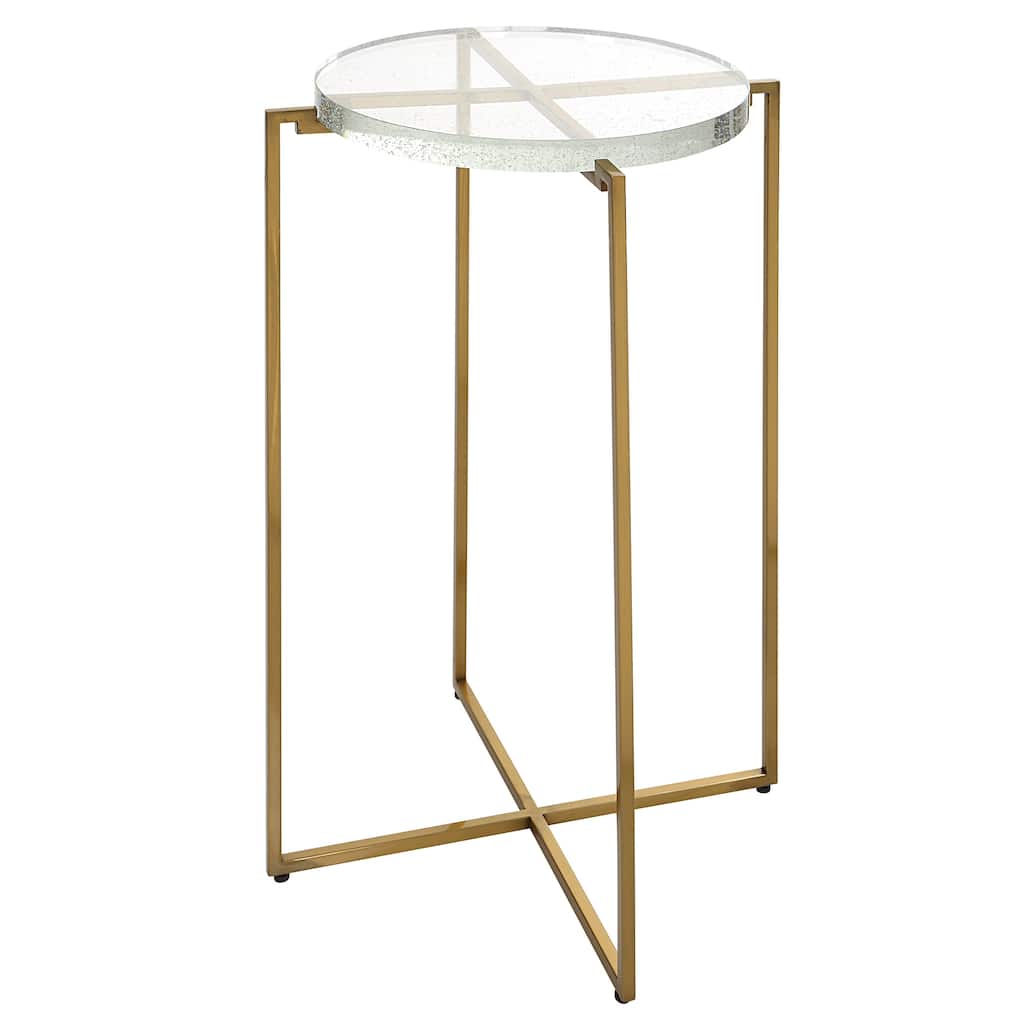 Uttermost Star-crossed Glass Accent Table - 15.625"W x 24.25"H x 15.625"D