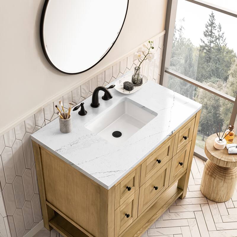 James Martin Vanities Breckenridge 36" Single Vanity, Light Natural Oak