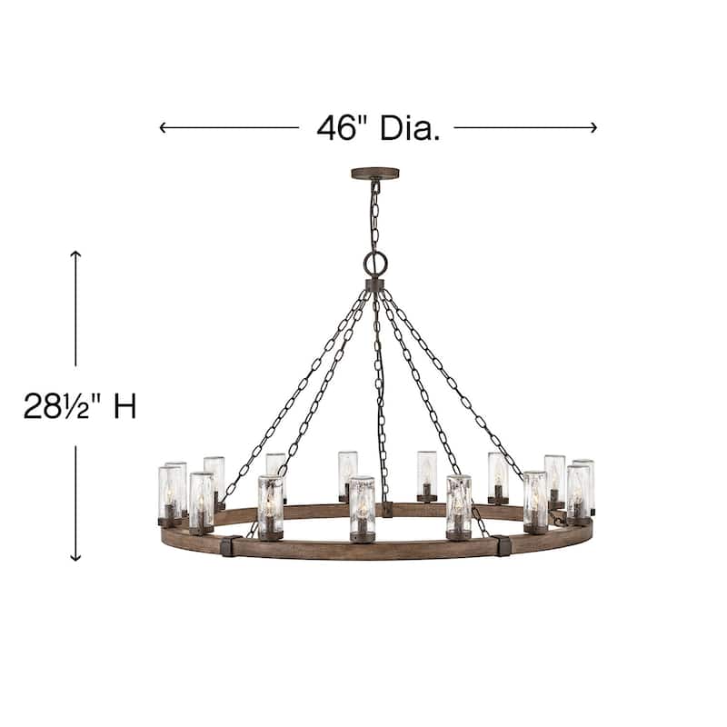 Hinkley Lighting Sawyer 15 Light 46" Wide Open Air Outdoor Chandelier