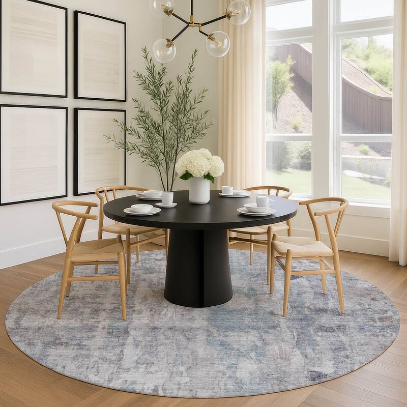 Machine Washable Indoor/ Outdoor Muted Ombre Chantille Rug