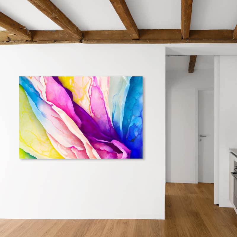 Wynwood Studio Abstract Gemstone Shades Pink and Modern & Contemporary Wall Art Canvas Print - 30 x 45
