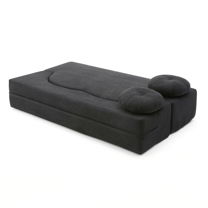 Folding Sofa Bed with Pillow, Floor & Futon Loveseat Couch