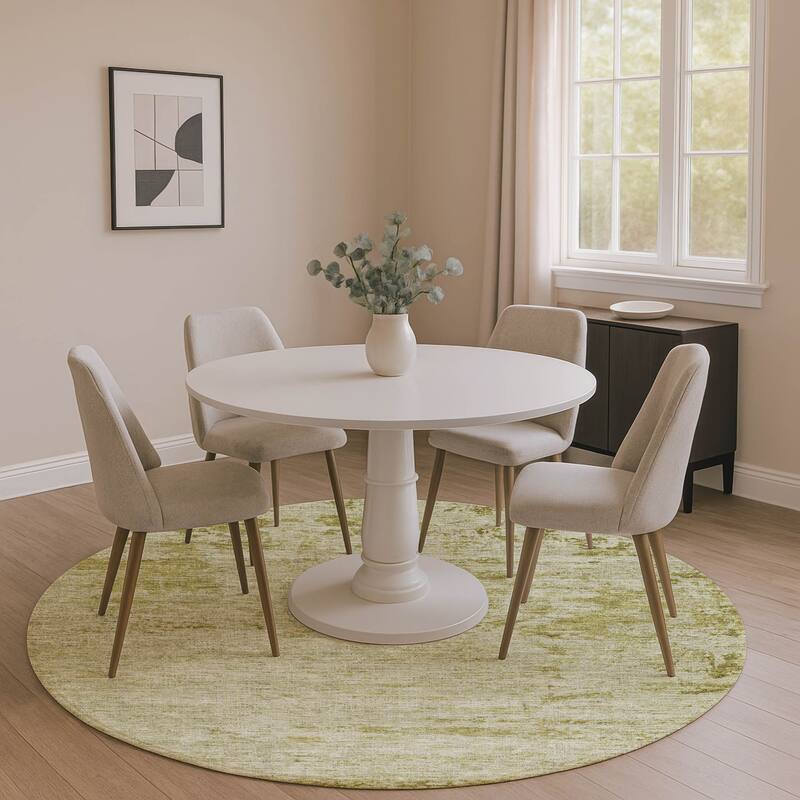 Premium Washable Super Soft Mayfield Rug - Aloe - 8' x 8'