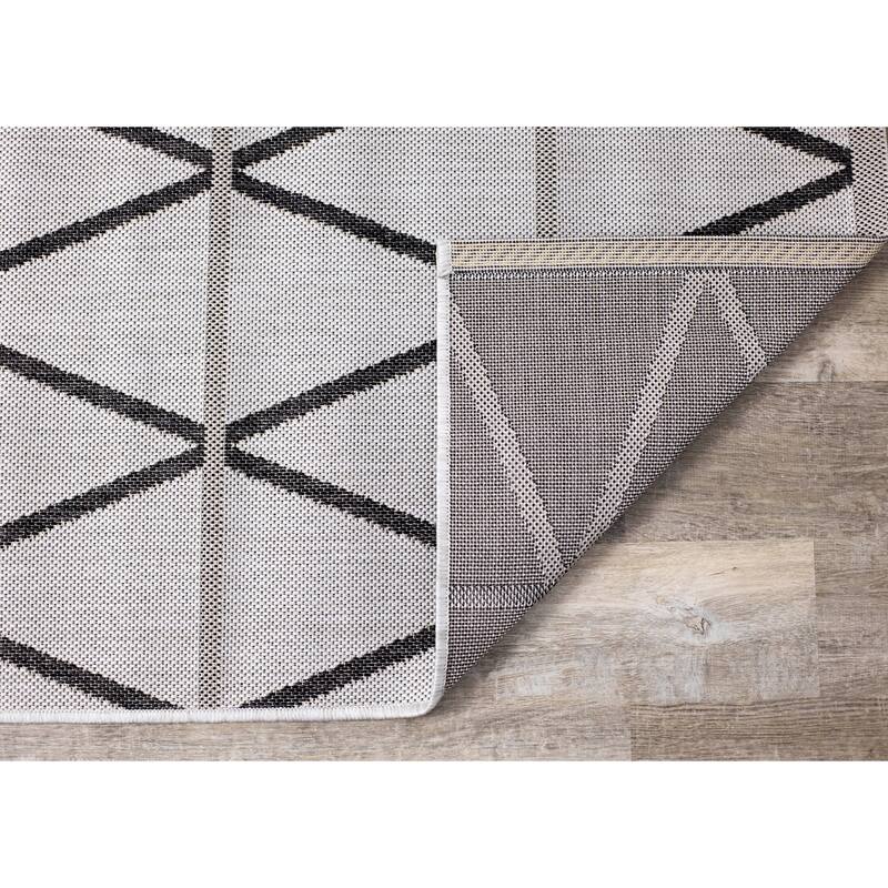 Jackson Collection - Grey Diamond Indoor/Outdoor Rug