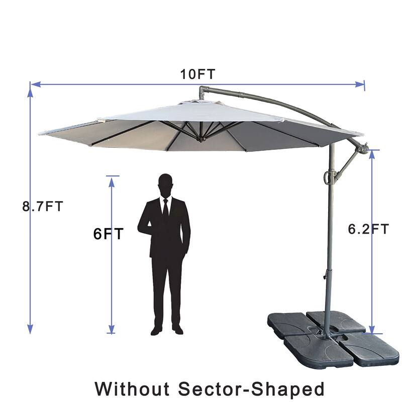 Versatile Offset Patio Umbrella for Outdoor Spaces with Advanced Features
