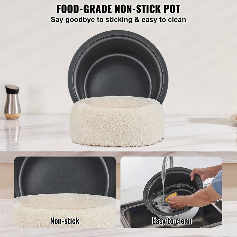 Commercial Rice Cooker, Large Rice Cooker and Warmer with Nonstick Inner Pot, Fast Cooking and 24-Hour Keep Warm