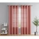 preview thumbnail 63 of 94, HLC.me Abbey Faux Linen Textured Semi Sheer Privacy Light Filtering Transparent Window Grommet Curtain Panels, Pair 54 W x 84 L per panel - Set of 2 - Blush Pink