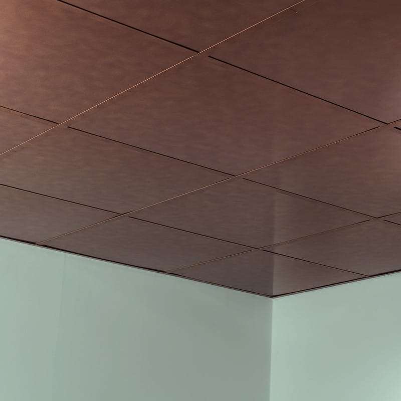 FASÄDE Flat Decorative Vinyl 2ft x 2ft Lay in Ceiling Panel in Antique Bronze (5 Pack)