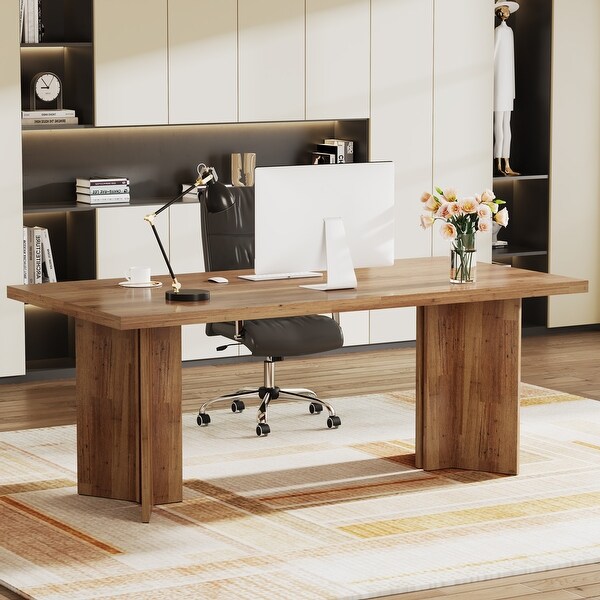 63 Inch Executive Desk Wood Large Computer Office Desk On Sale Bed Bath Beyond 39893564