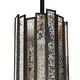preview thumbnail 9 of 13, Tifany Modern 5-Light Black Chandelier Large Linear 45. IN Colored Glass Kitchen Island Lights - L 45.3" x W 4.3" x H 17.3"
