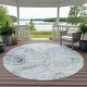 preview thumbnail 106 of 149, Machine Washable Indoor/ Outdoor Chic Paisley Chantille Rug Sky - 8' x 8'