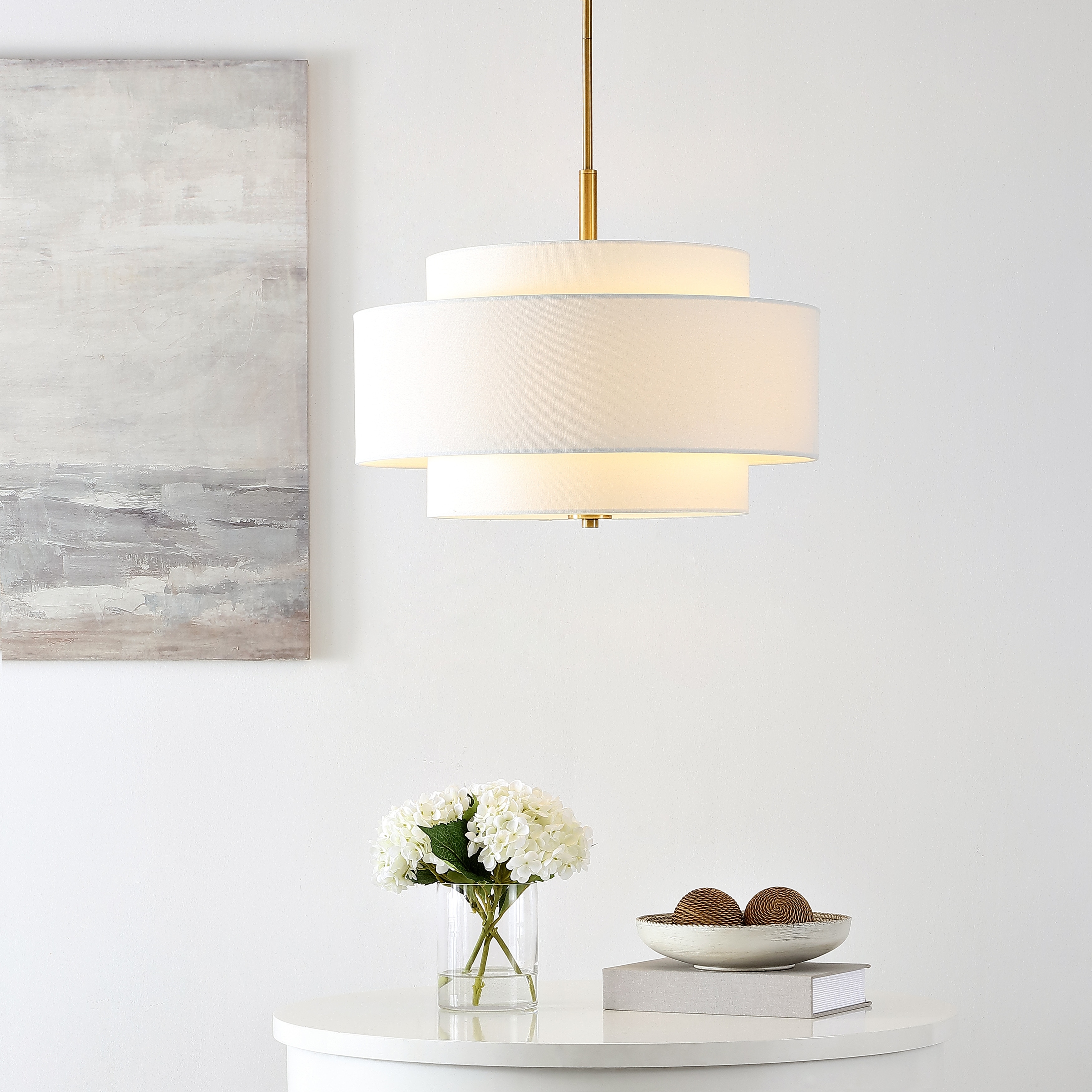 SAFAVIEH Lighting Zenobia Glam Gold Chandelier, 22-Inch - Brass Gold