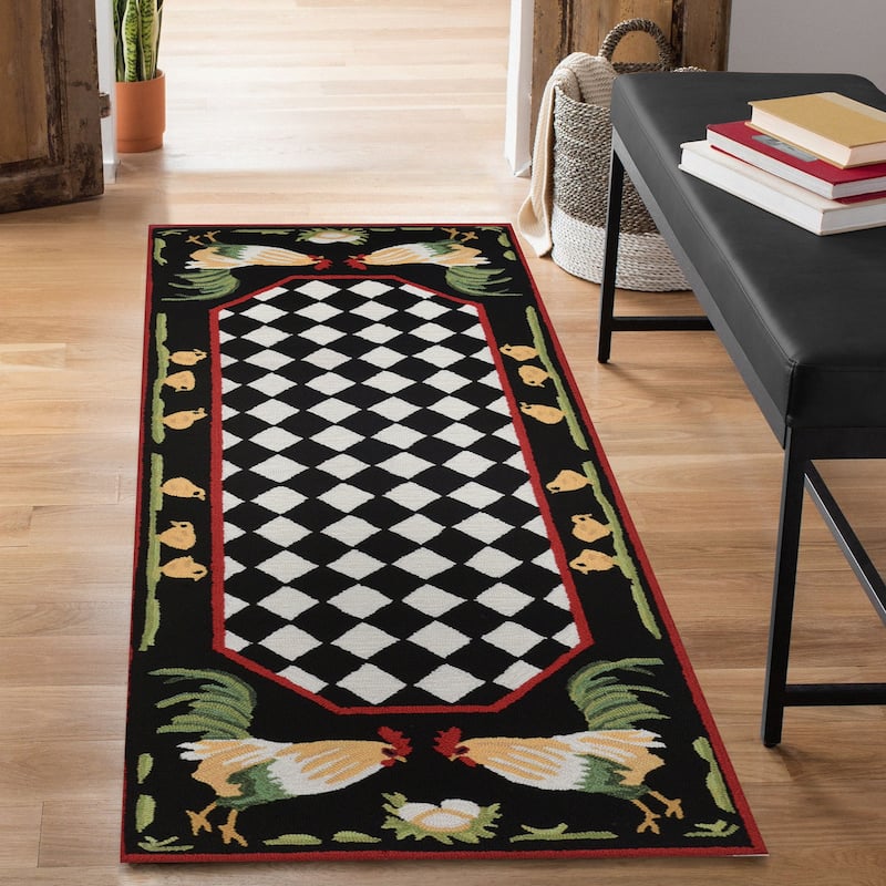 Liora Manne Frontporch Rooster Indoor/Outdoor Rug - 2' x 5'