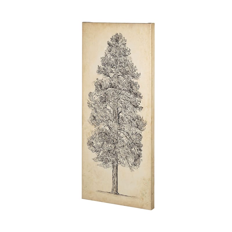 Pacific Northwest Tree Sketch III Canvas Art Print - Large