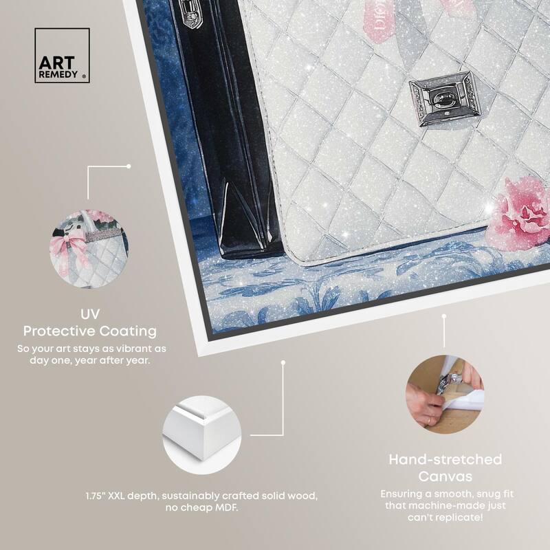 Pink Porcelain Purse and Perfume Canvas by Art Remedy