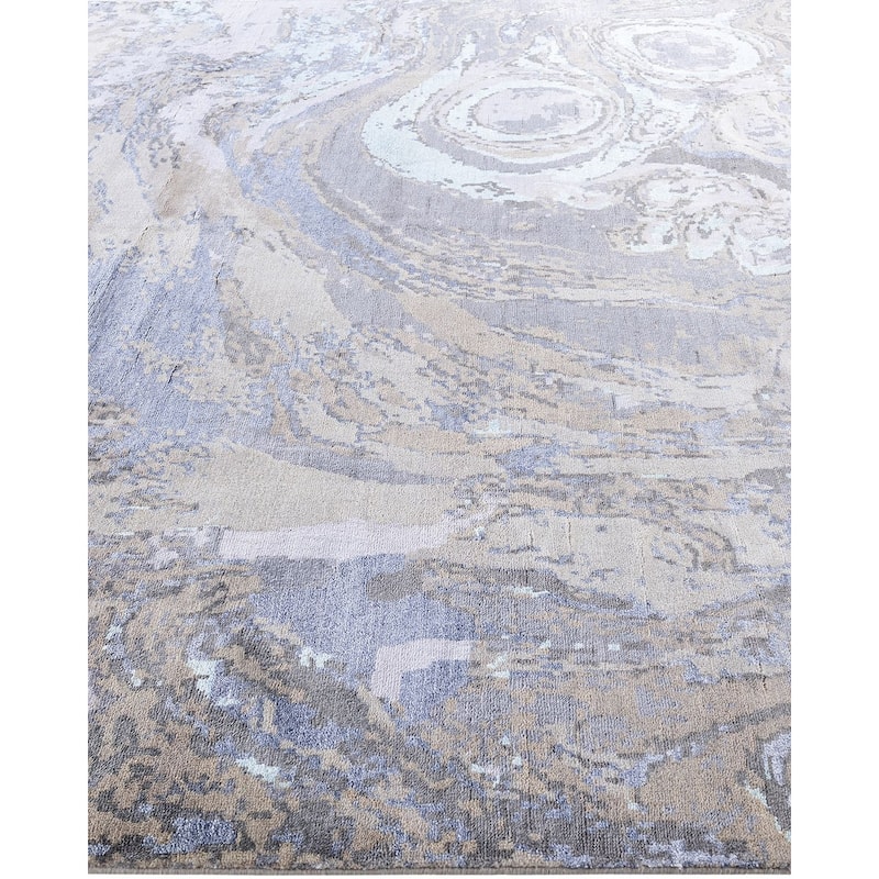 Ikat One-of-a-Kind Hand-Knotted Area Rug - Gray, 8' 3" x 10' 3" - 8' 3" x 10' 3"