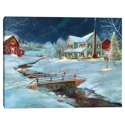 Christmas on the Farm by Ruane Manning Canvas Art Print