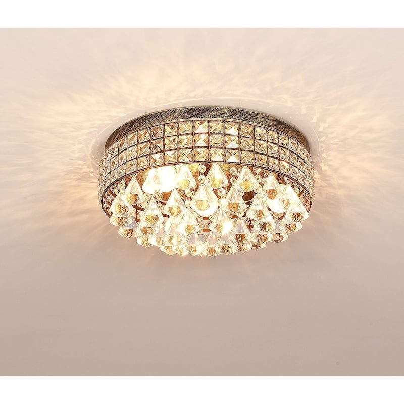 Maxax 4 - Light 15'' Crystal Metal Flush Mount - N/A
