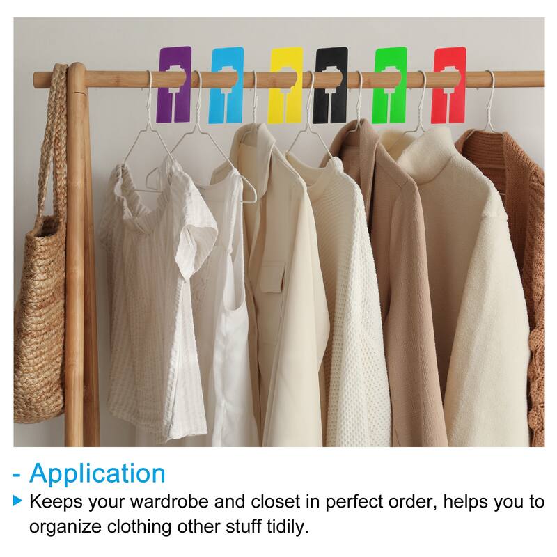 Clothes Dividers, Clothing Rack Dividers Rectangle Separator - White, Black