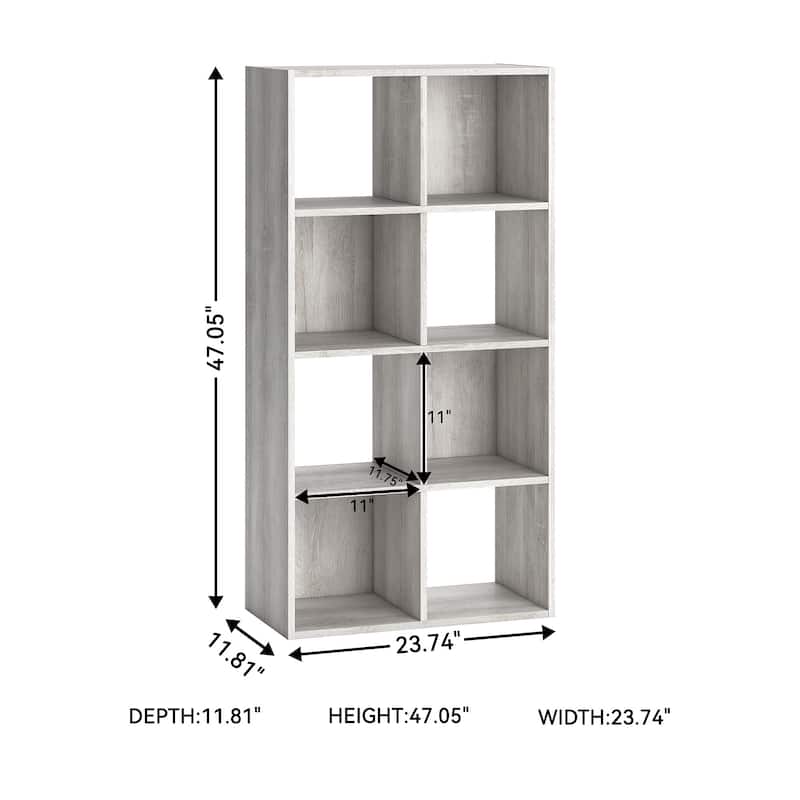 Ashley Furniture Aprilyn White 8 Cube Organizer - 24"W x 12"D x 47"H