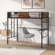 preview thumbnail 5 of 7, Costway Twin Size Loft Bed with Desk & Shelf Safety Guardrail & Ladder