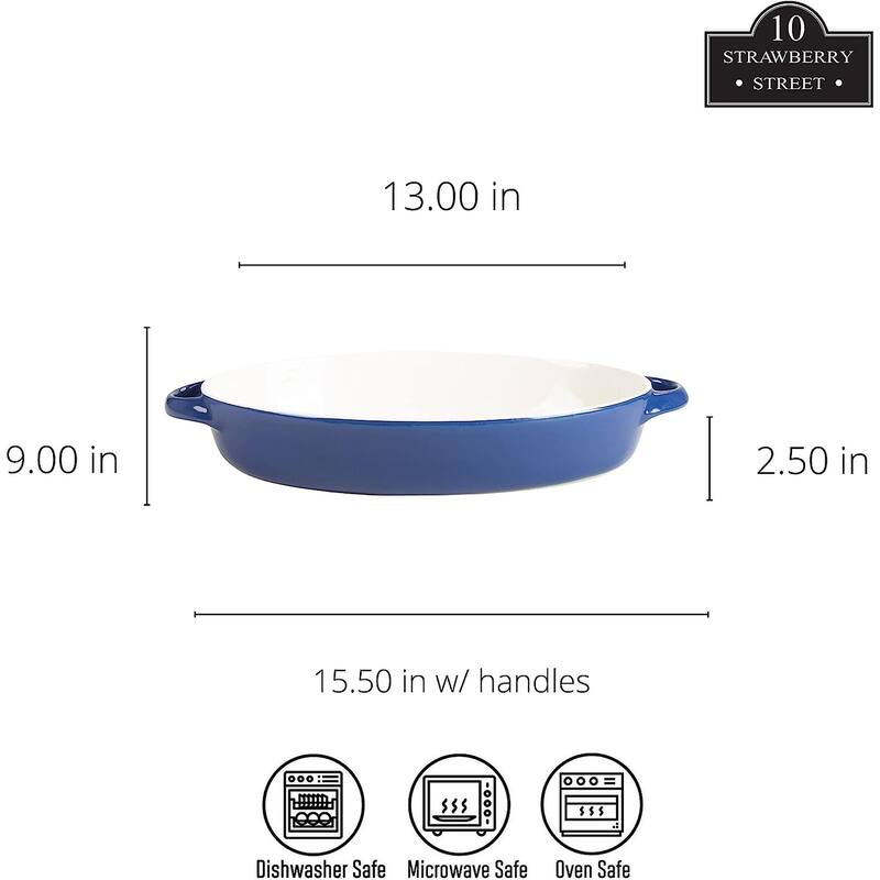 10 Strawberry Street Sienna Oval 13" and 10.5" Bakeware Set