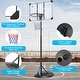 preview thumbnail 1 of 5, Portable Basketball Hoop Adjustable White