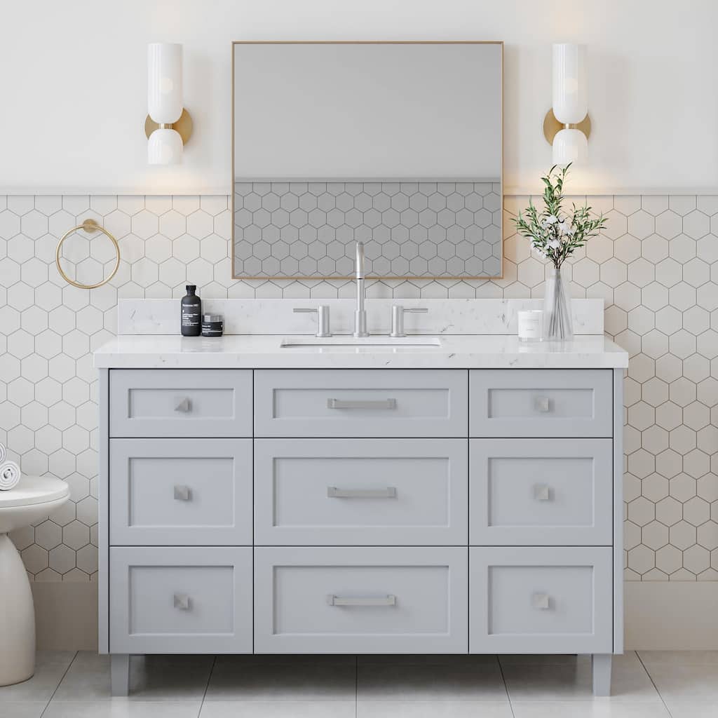Ariel B54CQRVO Monroe 54-1/4" Free Standing Single Basin Vanity Set