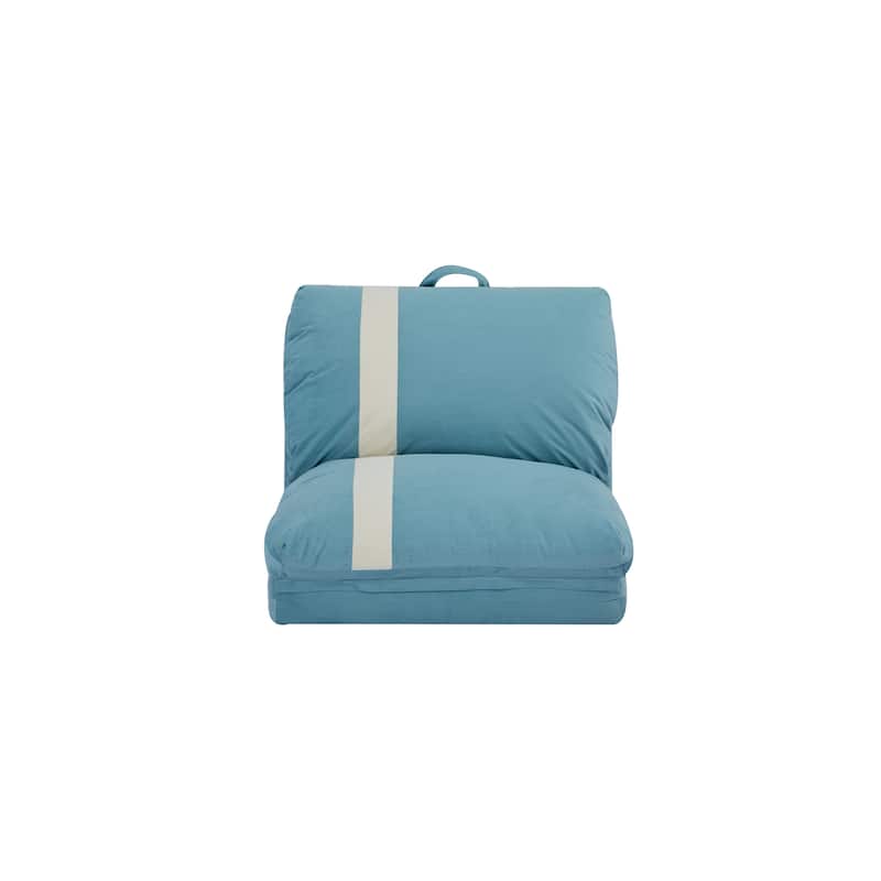 Floor Sofa Bed with 6-Position Adjustable, Sleeper Sofa with 5-Second Foldable, Upholstered Bean Bag Base & Pillow