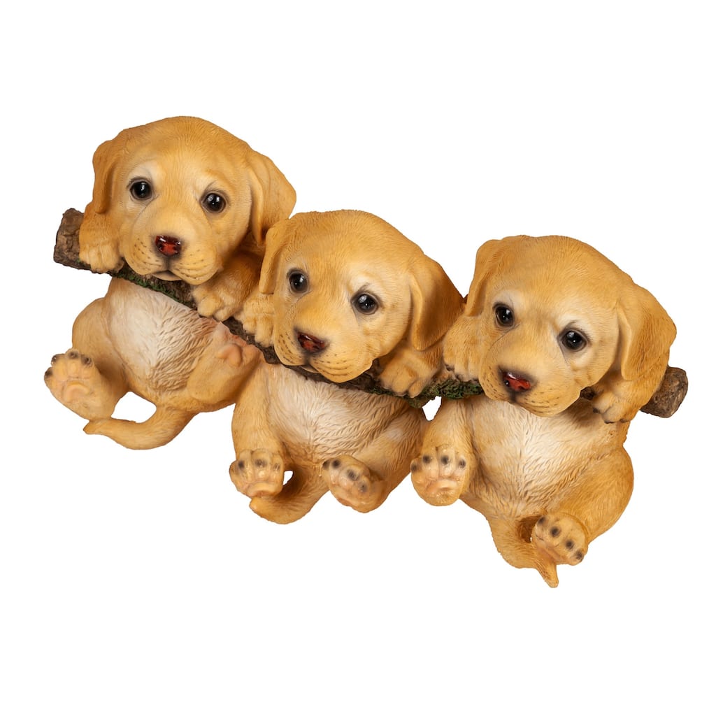 Puppies on Branch Resin Wall Décor