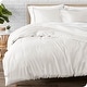 preview thumbnail 63 of 74, Bare Home Flannel Duvet Cover - 100% Cotton - Velvety Soft Heavyweight Premium - W/ Sham Pillow Covers White - Full - Queen