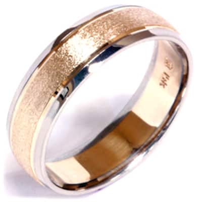 Stone Finish Wedding Band Gold